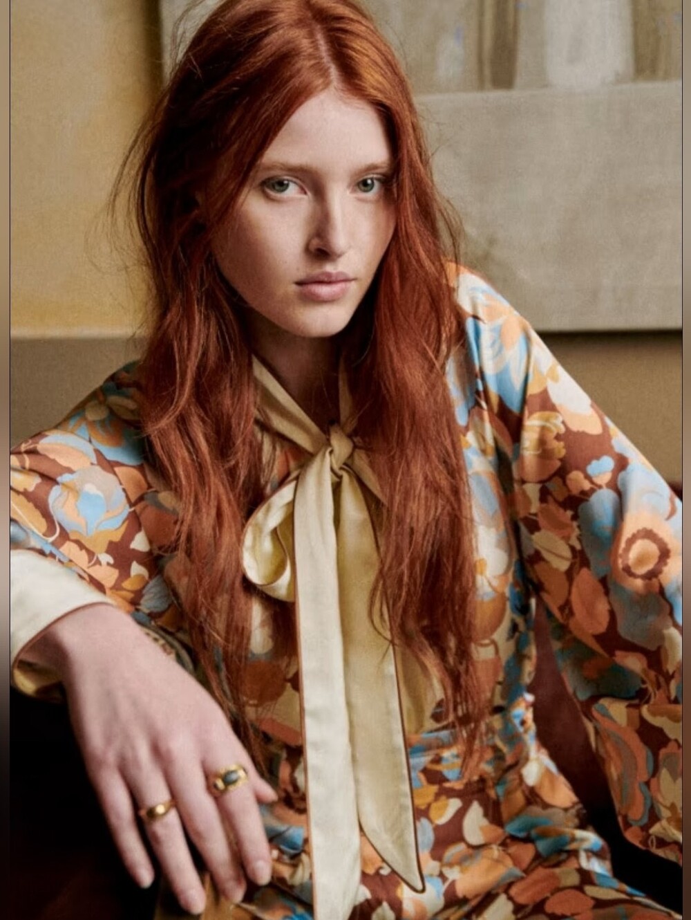 Sezane Zelda Blouse - Retro Peach